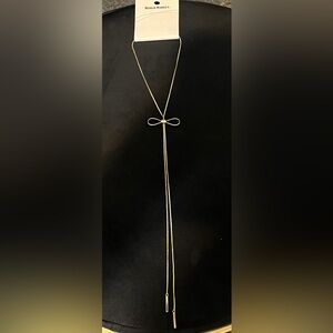 World Market adjustable Gold Bow Necklace